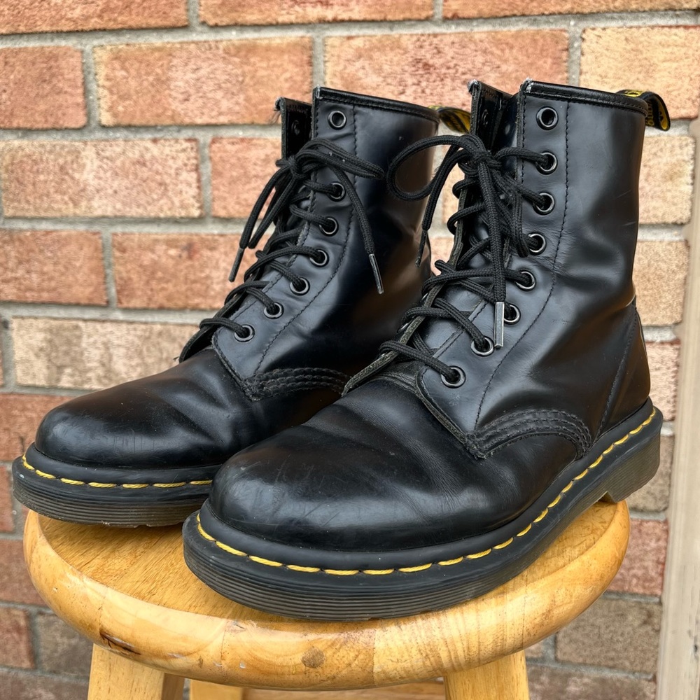 Doc Martens 1460 combat boots black leather, US women’s size 6 (UK 4/37)